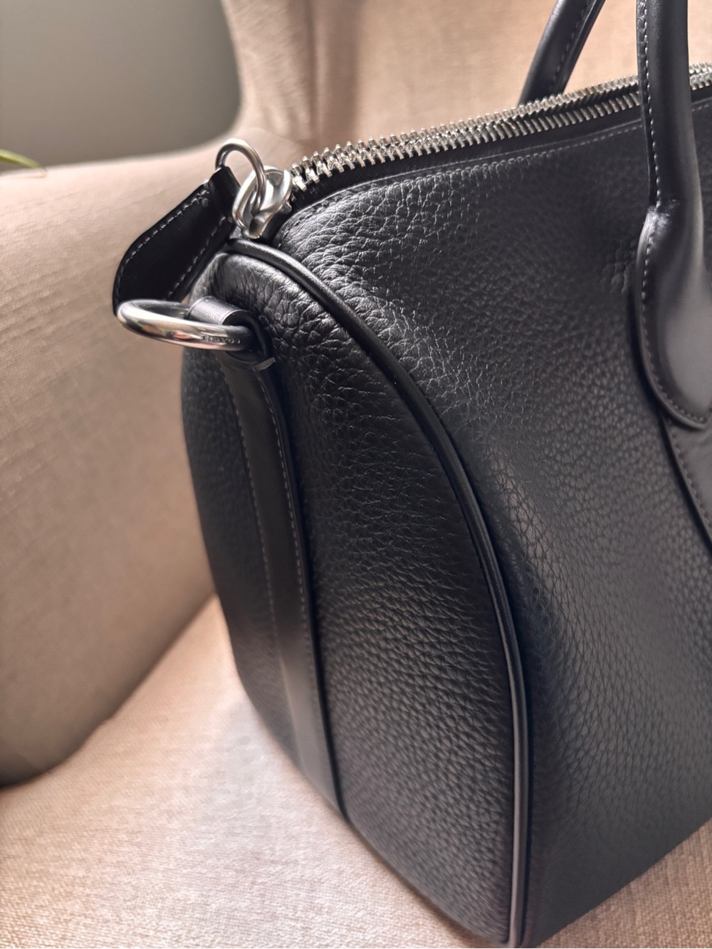 COACH Compass 35 in Black Pebbled Leather - Picture 10 of 13